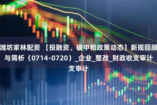 潍坊家林配资 【投融资、碳中和政策动态】新规回顾与简析（0714-0720）_企业_整改_财政收支审计